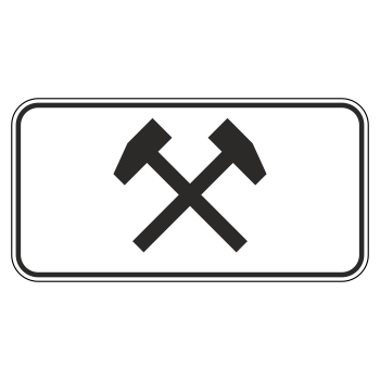 Дорожный знак 8.5.2 «Рабочие дни» (металл 0,8 мм, III типоразмер: 450х900 мм, С/О пленка: тип В алмазная)